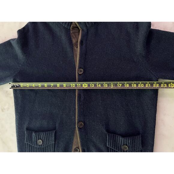 $3000 Fedeli Cashmere Cardigan with Castorino Fur Collar & Suede trim IT54 XL - Picture 9 of 12